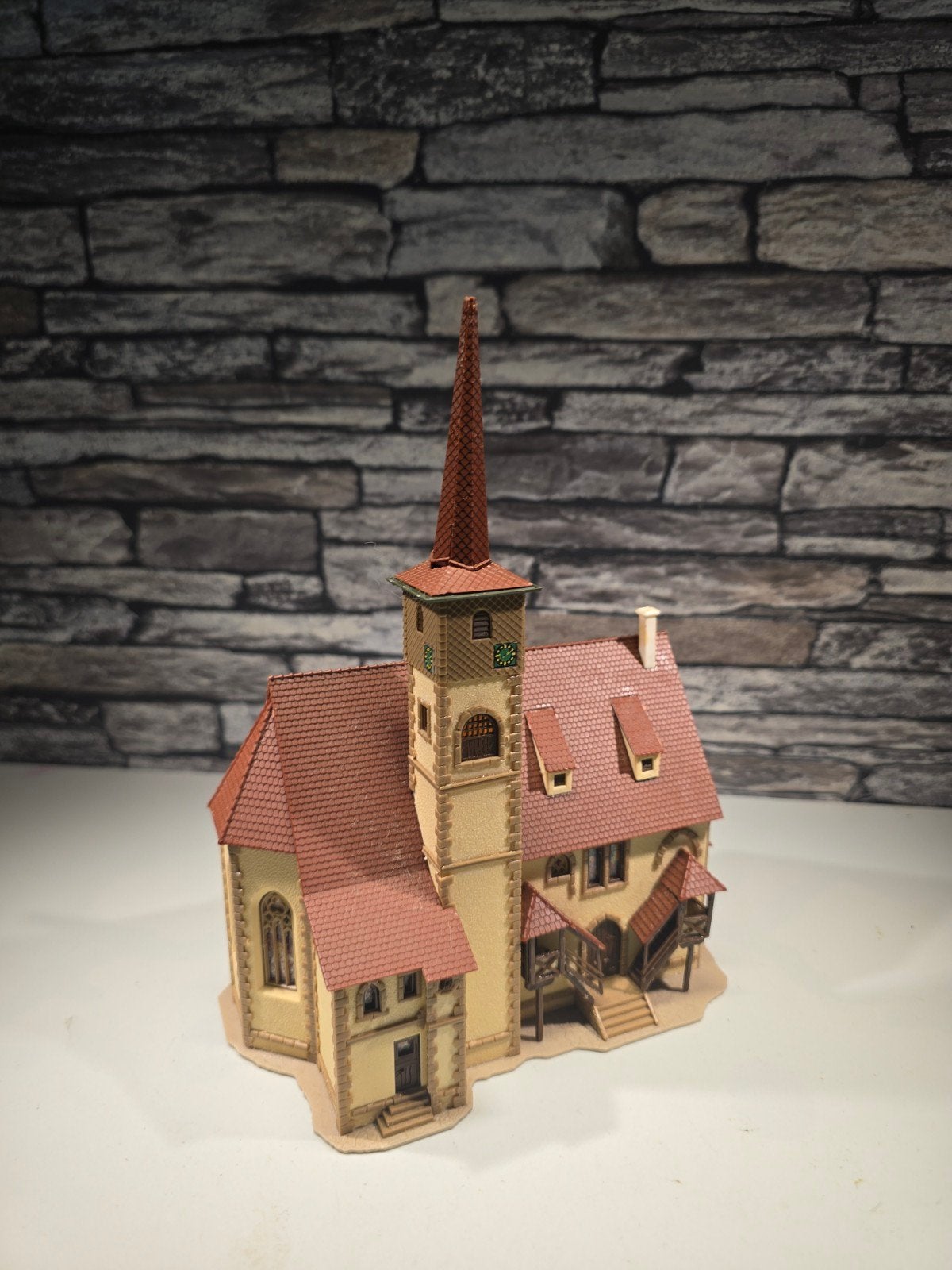 groot kerkgebouw kerk N spoor trein 1:160, Overige merken, Gebruikt, Gelijkstroom of Wisselstroom, Brug, Tunnel of Gebouw
