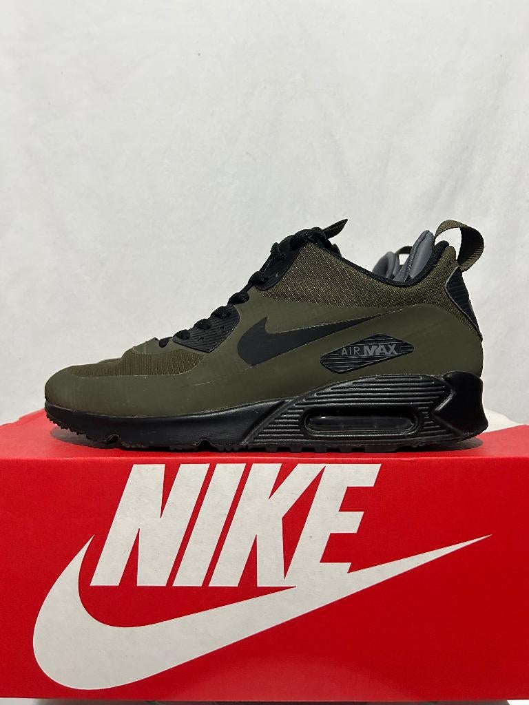 ALS NIEUW! Maat 42,5 - Nike Air Max 90 Winter Mid Dark Loden, Overige kleuren, Verzenden, Nike, Nike