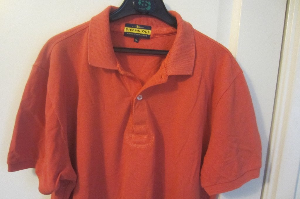 Steppin' Out  polo  -  maat L - XL, Maat 52/54 (L), Ophalen of Verzenden, Zo goed als nieuw, Oranje