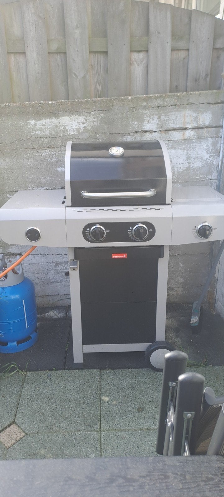 Barbecook gasbarbecue met 2 branders en zijtafels, Ophalen of Verzenden, Gebruikt, Barbecook
