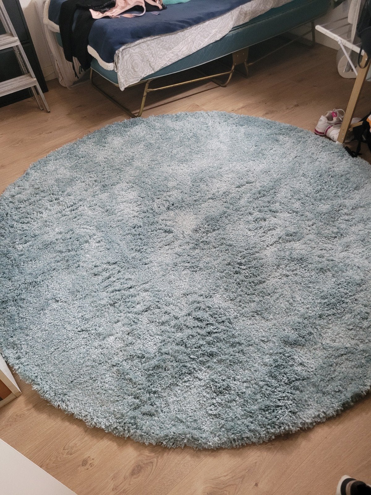 Rond vloerkleed 200 cm lichtblauw nieuw, Huis en Inrichting, Stoffering | Tapijten en Kleden, Ophalen, Rond, 200 cm of meer, Nieuw
