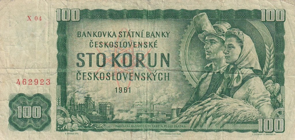 Tsjechoslowakije 100 kronen 1961, Verzenden, Overige landen, Los biljet