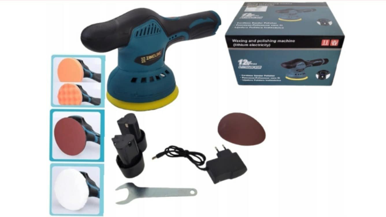12 v polijst machine met 2 accu,s 2.0 ah met accessoires, Auto diversen, Ophalen of Verzenden
