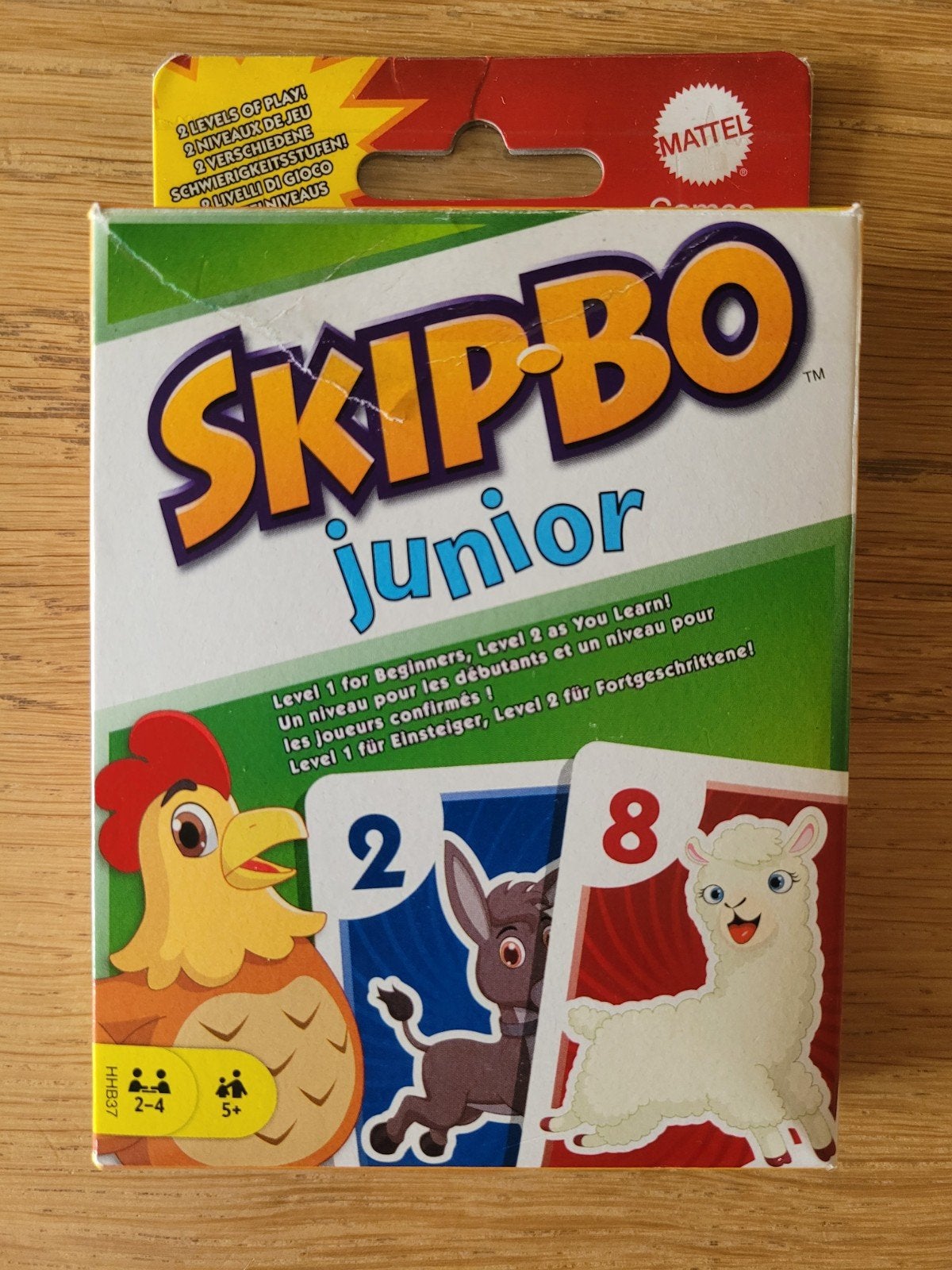 SKIP-BO JUNIOR, kaartspel 2-4 spelers, 5+ jr, NIEUWSTAAT!!!, Hobby en Vrije tijd, Ophalen of Verzenden, Zo goed als nieuw