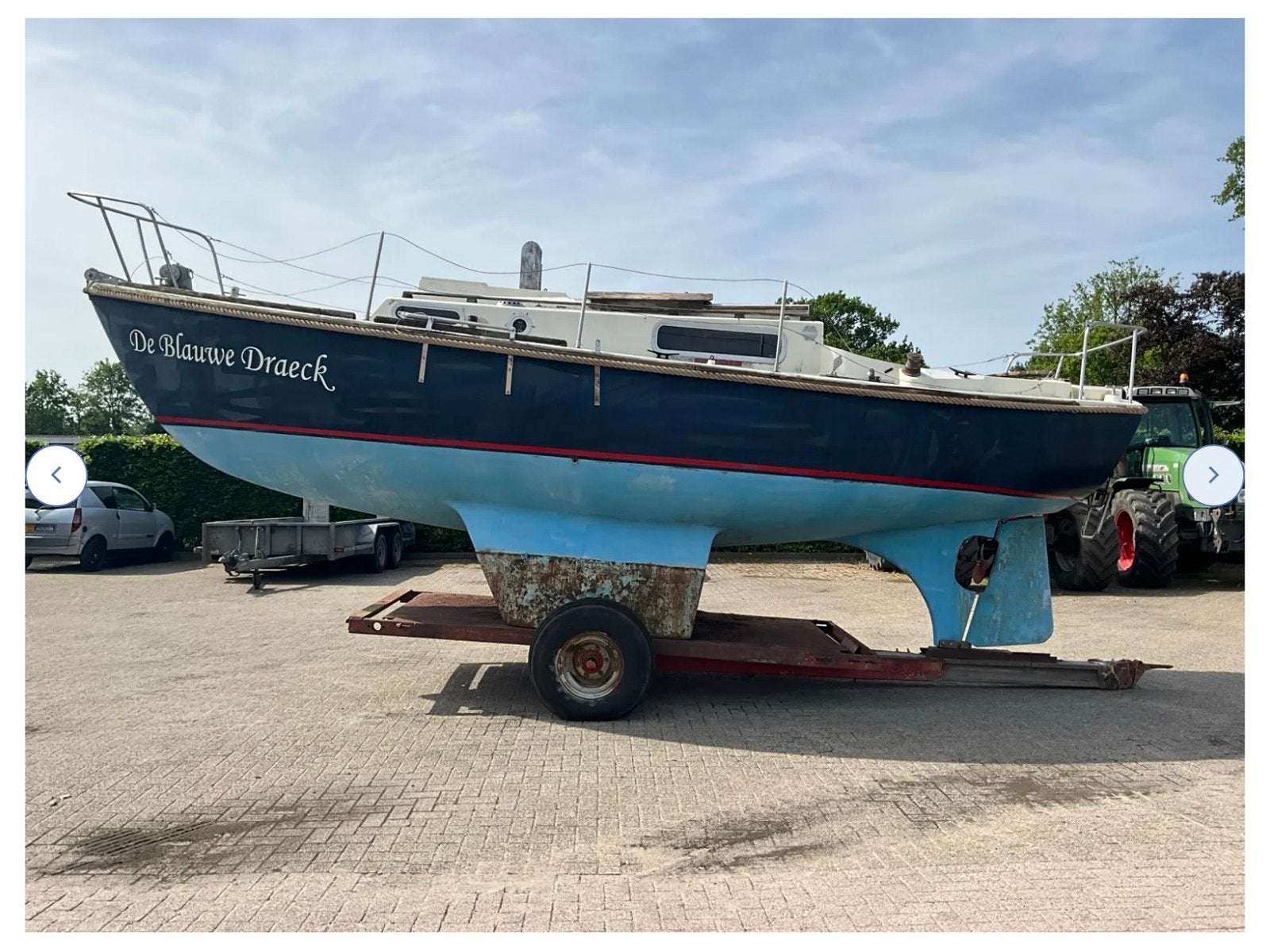 De Blauwe Draeck - Kajuitzeilboot, geschikt als Tiny House, Ophalen of Verzenden, Gebruikt
