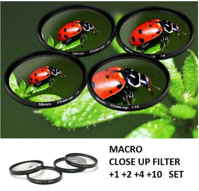 Set 4x Close-up +1 +2 +4 +10 Macro filter 72mm 72 mm, Audio, Tv en Foto, Fotografie | Filters, Ophalen of Verzenden, Nieuw, 70 tot 80 mm
