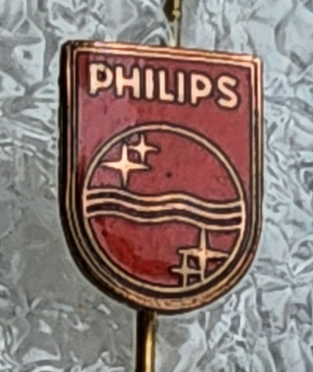 Vintage Philips Emaille Speldje, Ophalen of Verzenden, Gebruikt, Merk, Speldje of Pin
