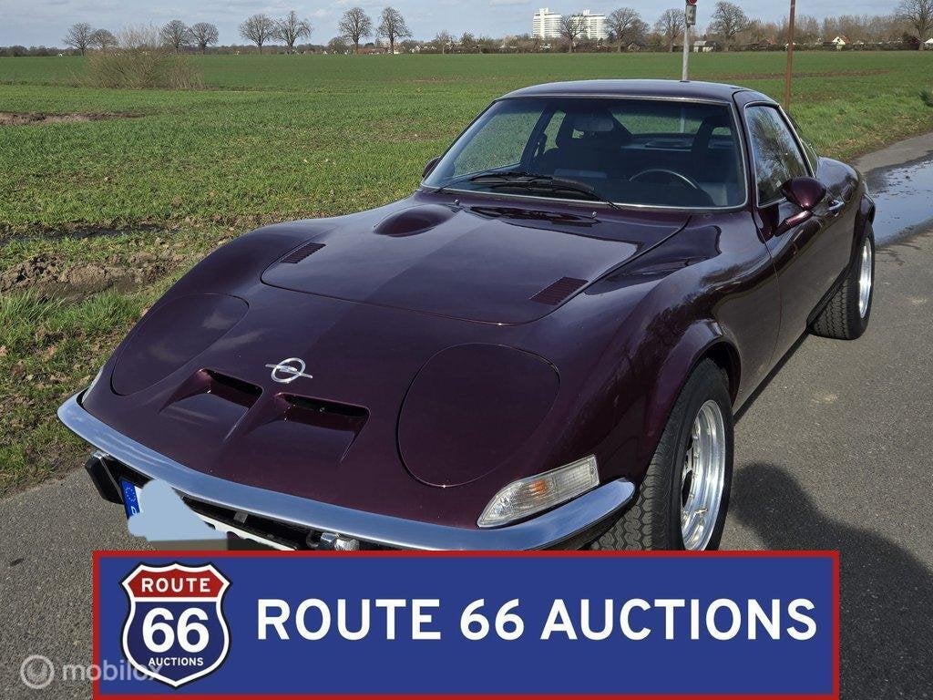 Opel GT | 1973 | Route 66 Auctions, Overige carrosserieën, Zwart, Bedrijf, Opel