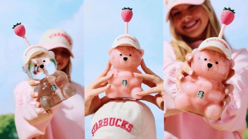 Starbucks Bearista Bear Cold Cup Roze  2 van 2, Huis en Inrichting, Woonaccessoires | Overige, Ophalen of Verzenden