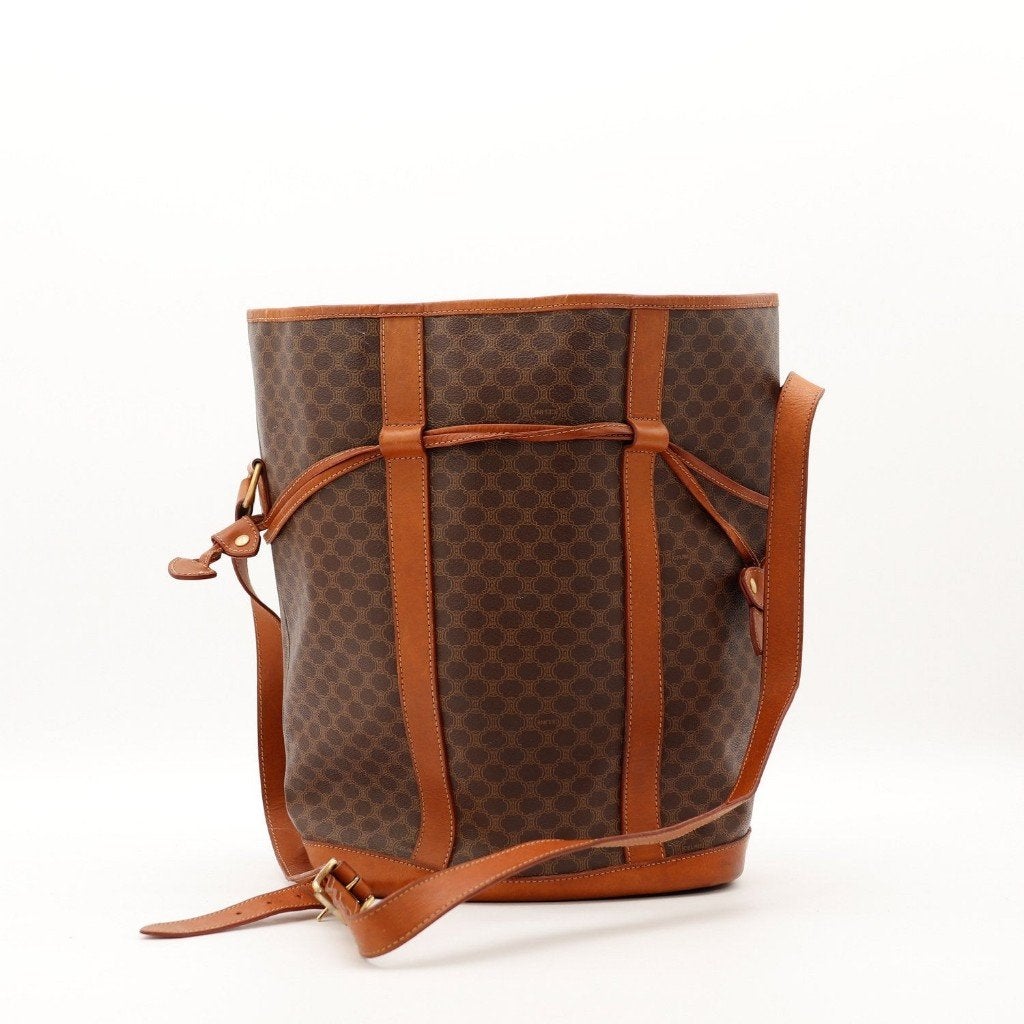 Celine Céline Macadam bucket tas, Verzenden, Gebruikt, Zwart, Overige typen