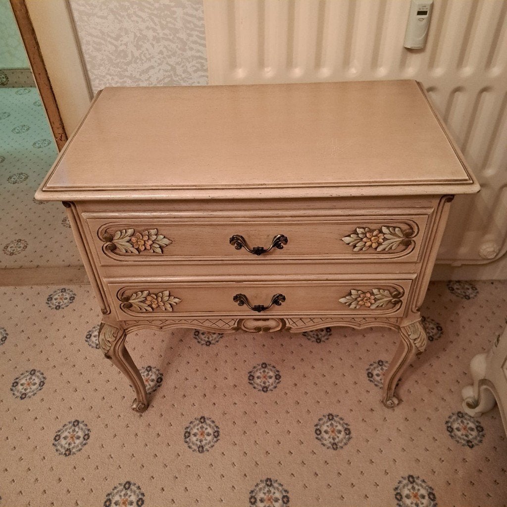 Vintage commode met lades en bloemmotief, Ophalen
