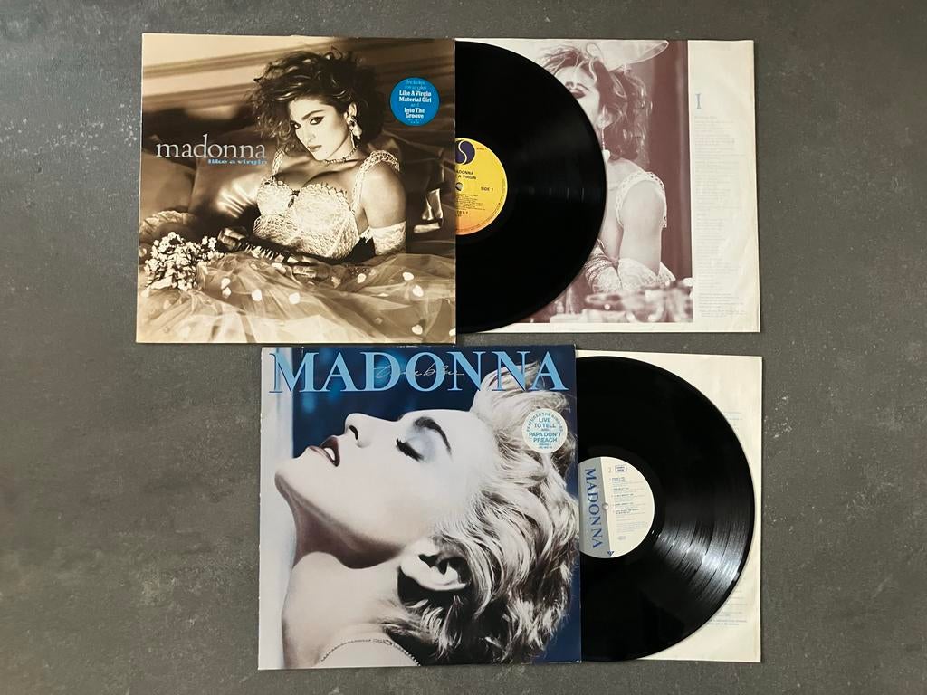 Madonna LP's: Like a Virgin & True Blue - Vinyl, Ophalen, Zo goed als nieuw, 12 inch, Poprock