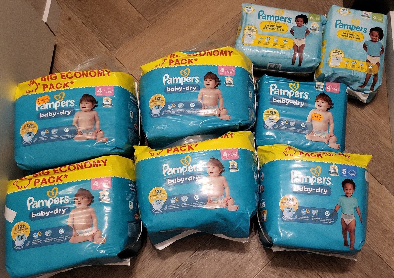 370 Pampers luiers (maten 4, 5, 6) - Nieuwstaat, Ophalen, Nieuw