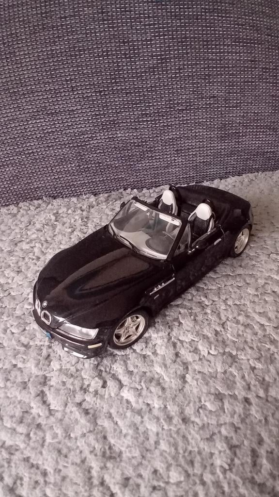 Zwarte BMW Z3 M roadster modelauto, Ophalen of Verzenden, Bburago