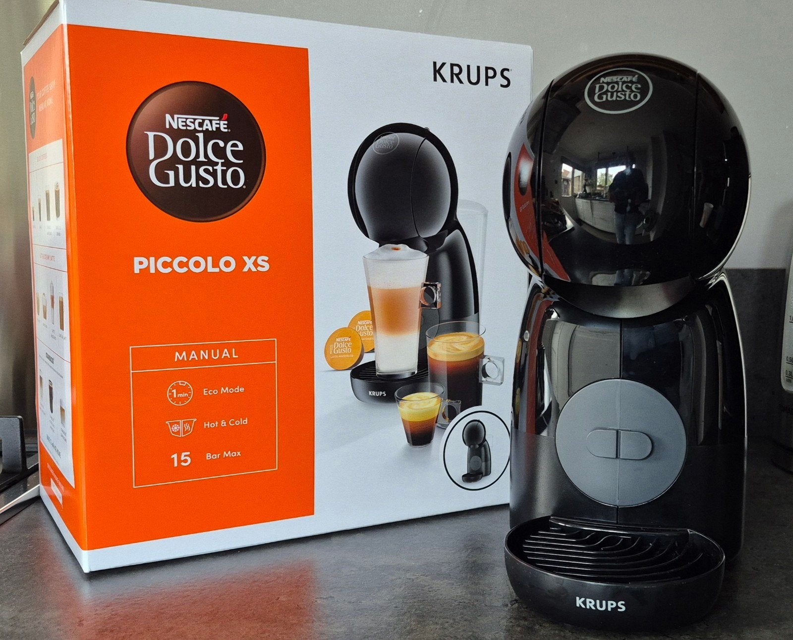 Krups Piccolo XS Dolce Gusto apparaat, Ophalen of Verzenden, 1 kopje, Koffiepads en cups, Afneembaar waterreservoir