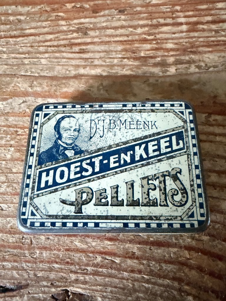 Blik / Dr. J.B. Meenk Hoest- en Keel Pellets blikje, Ophalen of Verzenden, Gebruikt, Overige, Overige merken