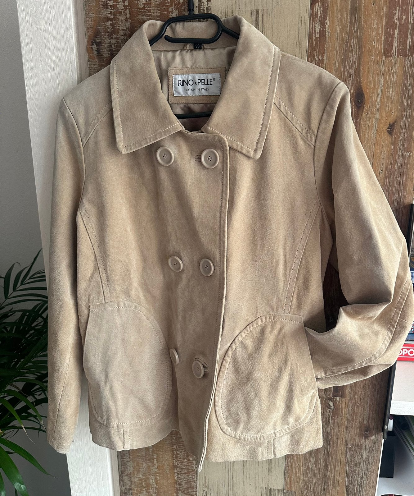 Rino & Pelle leren jas maat 38, Maat 38/40 (M), Beige, Ophalen of Verzenden, Jasje