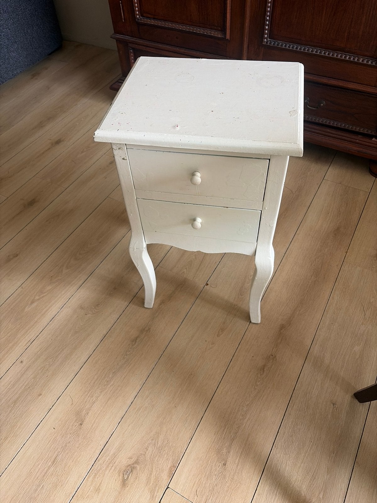 Nachtkastje opknapper met 2 lades, Ophalen, Gebruikt, Minder dan 45 cm, 55 tot 70 cm