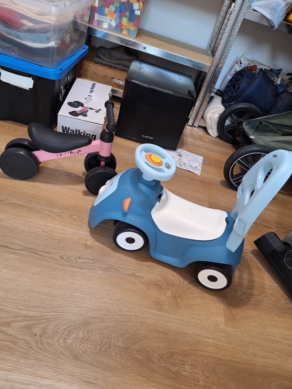 loopfiets & Smoby Loopauto/Rijdier - Blauw (Gebruikt), Kinderen en Baby's, Speelgoed | Buiten | Voertuigen en Loopfietsen, Gebruikt