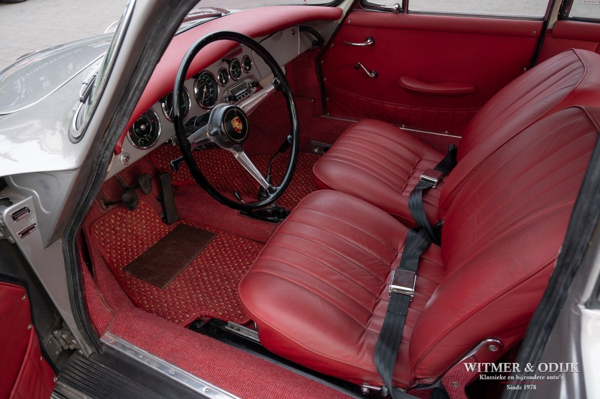 Porsche 356SC (bj 1964), Auto's, Dealer onderhouden, Gebruikt, Leder, Handgeschakeld