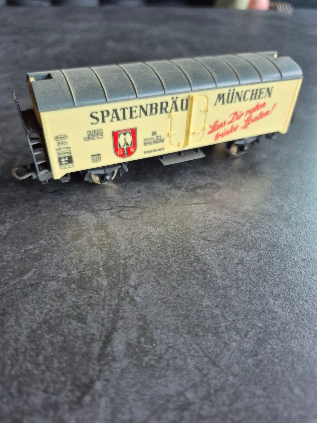 Spatenbräu München goederenwagon - modeltrein, Gebruikt, Gelijkstroom, Wagon, Ophalen of Verzenden