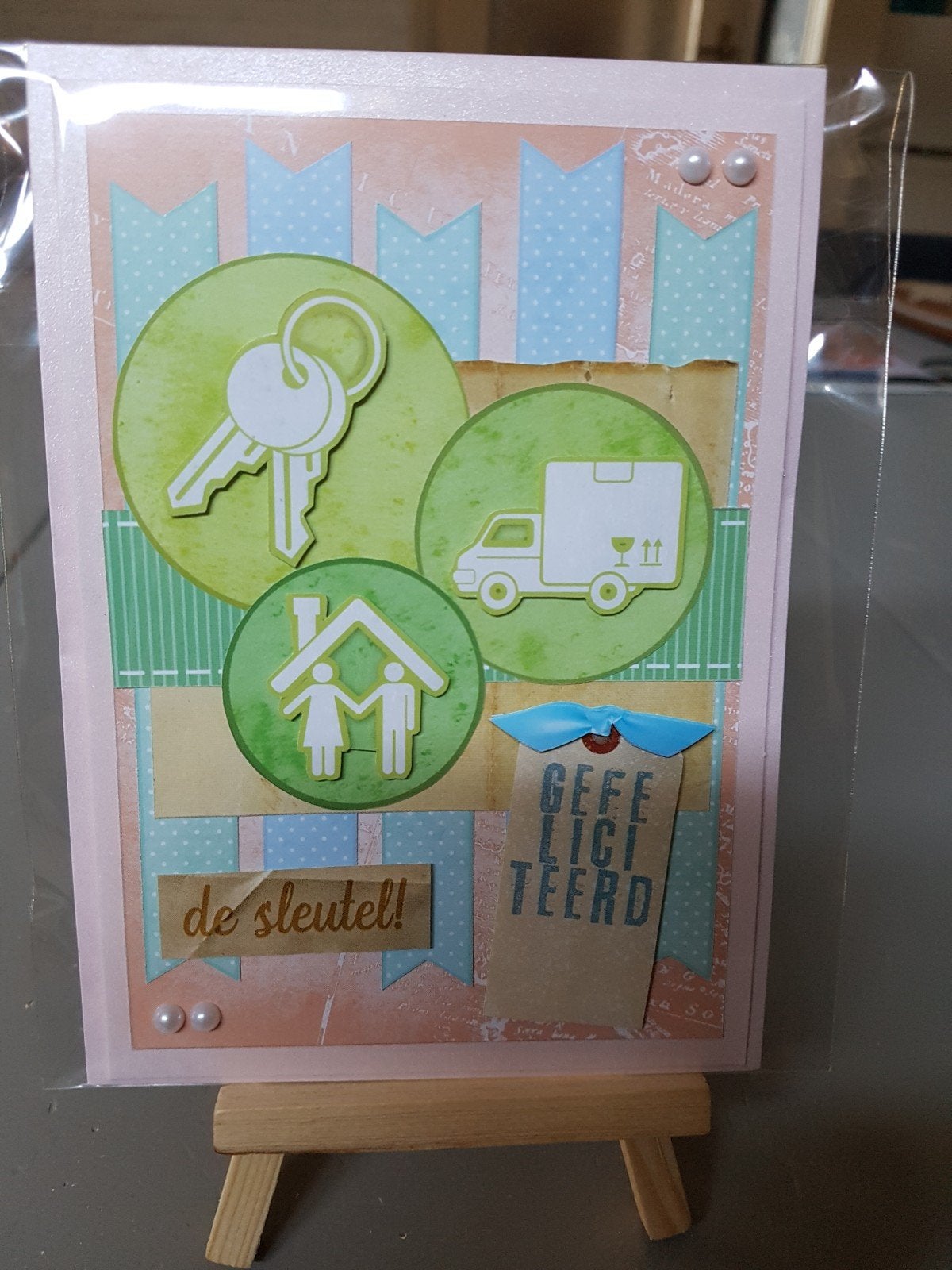 Kaartje verhuizing sleutels en verhuisauto, Ophalen of Verzenden, Nieuw, Overige thema's