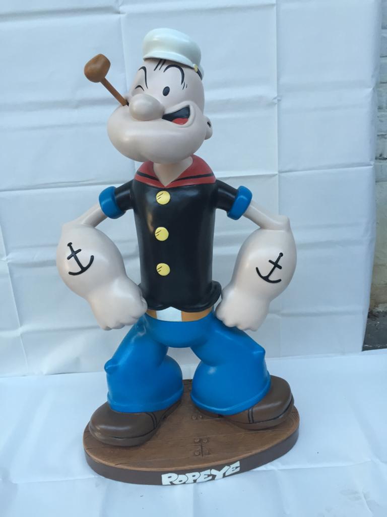 Groot uniek polyester Popeye beeld 83 cm, Verzamelen, Ophalen, Overige figuren, Nieuw, Beeldje of Figuurtje