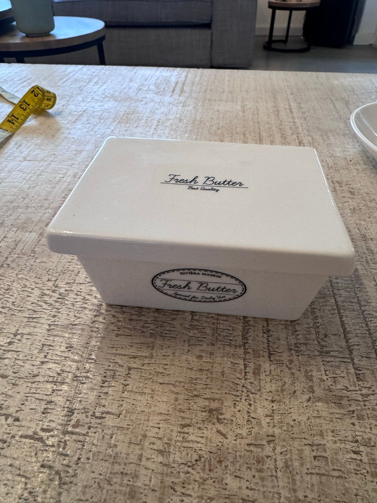 Riviera Maison Botervloot 'Fresh Butter', Overige typen, Ophalen of Verzenden, Zo goed als nieuw, Steen/keramiek