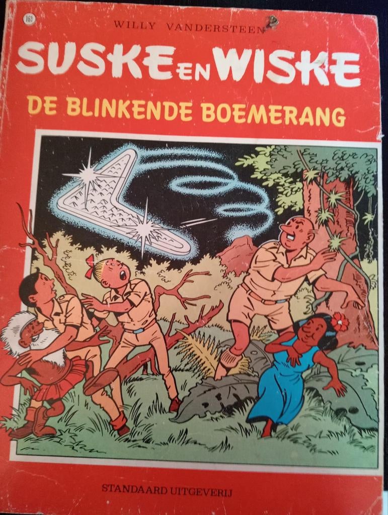 Suske en Wiske - De Blinkende Boemerang (nr. 161), Eén stripboek, Ophalen of Verzenden, Gelezen, Willy Vandersteen