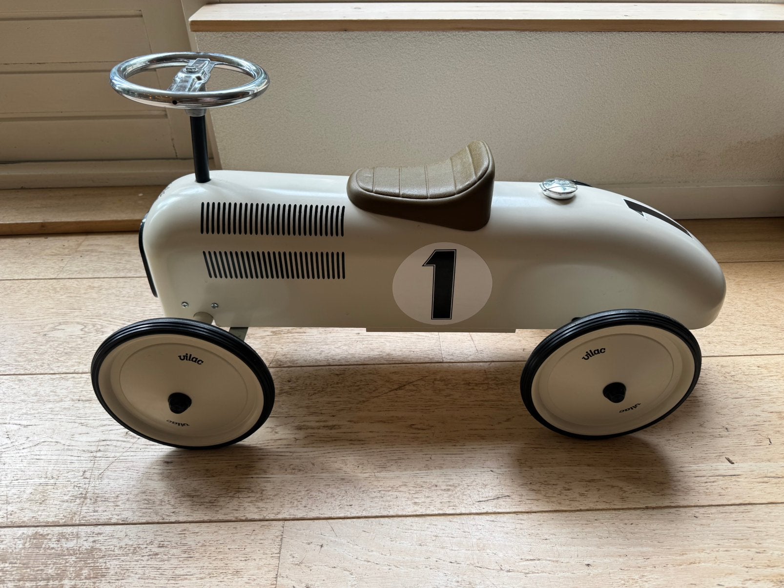 Vilac Loopauto, Parelmoer, loopfiets, Ophalen, Zo goed als nieuw