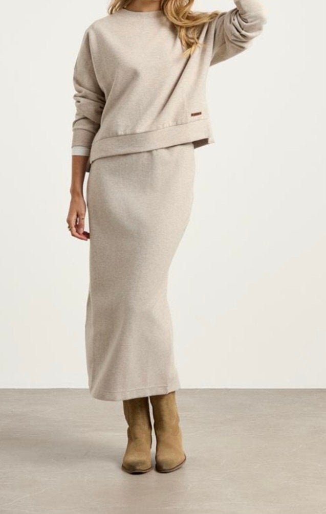 Moscow ecru maxi rok maat L, Kleding | Dames, Rokken, Maat 38/40 (M), Beige, Ophalen of Verzenden, Onder de knie