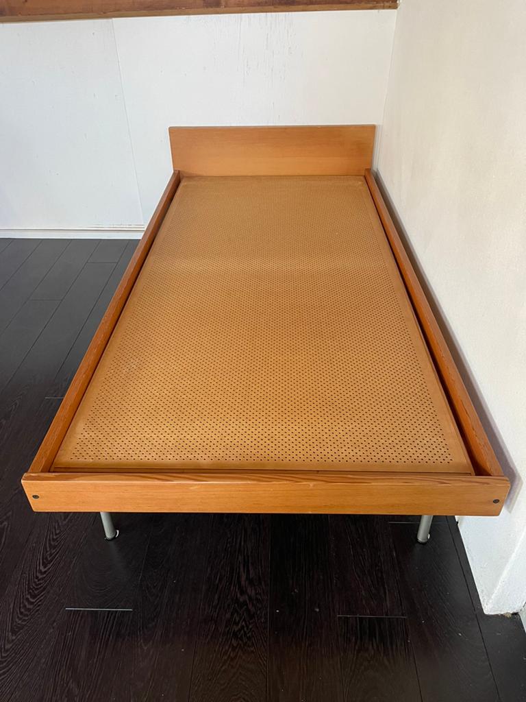 Vintage retro Pastoe Deens design bed hout jaren 60, Huis en Inrichting, Slaapkamer | Bedden, Zo goed als nieuw, Eenpersoons, Hout
