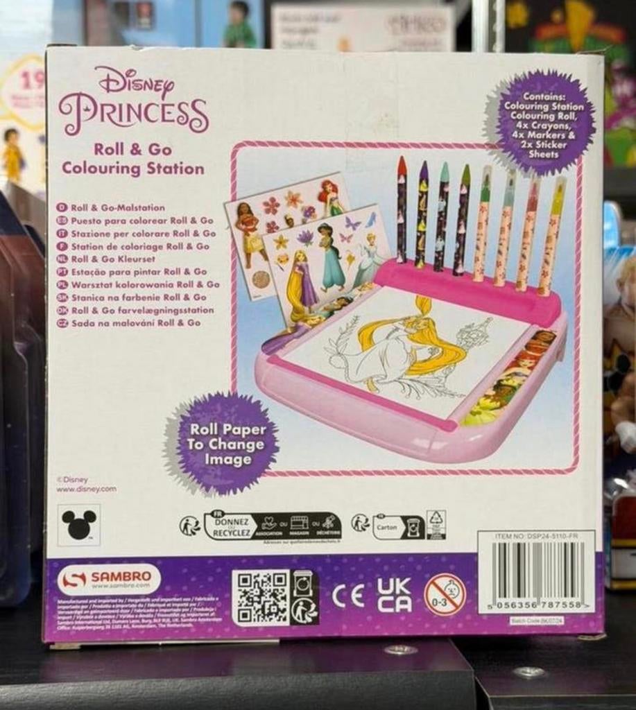 Disney Prinses Tekenbord Kleurset met rol tekenen prinsessen, Assepoester of Belle, Nieuw, H, H