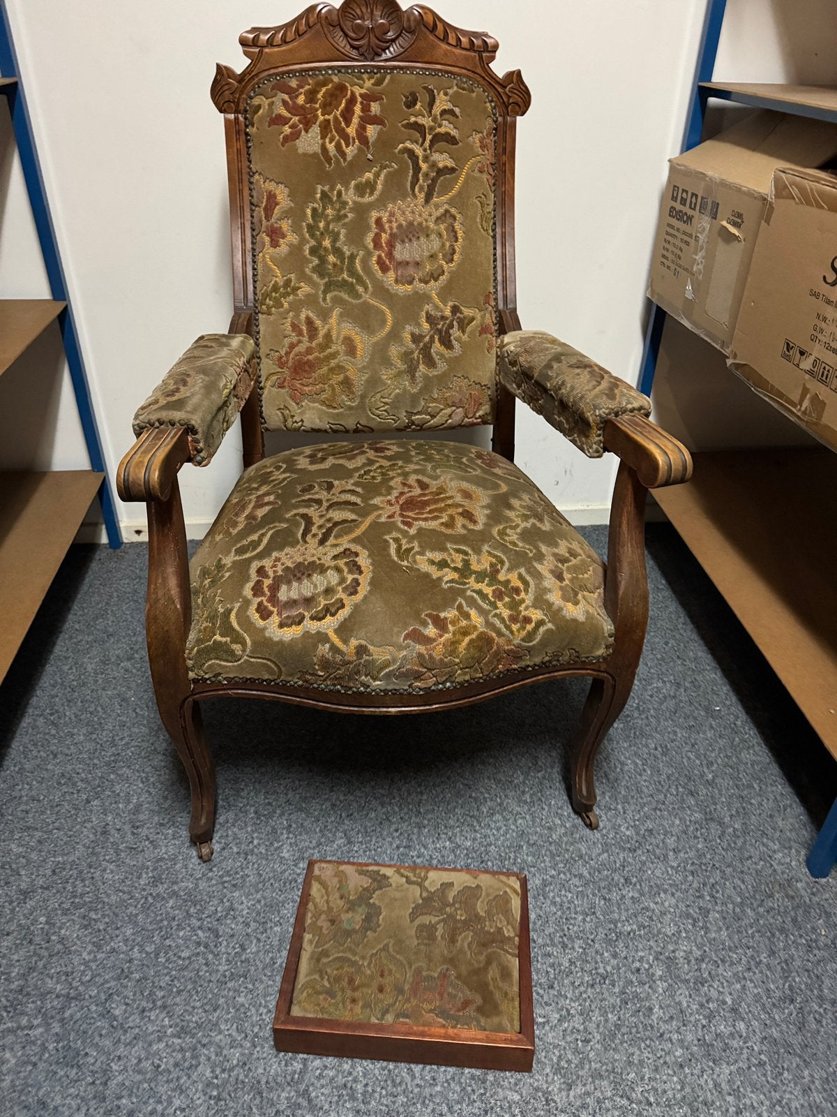 Antieke fauteuil van opa en oma – vermoedelijk rond 1900, Antiek en Kunst, Ophalen