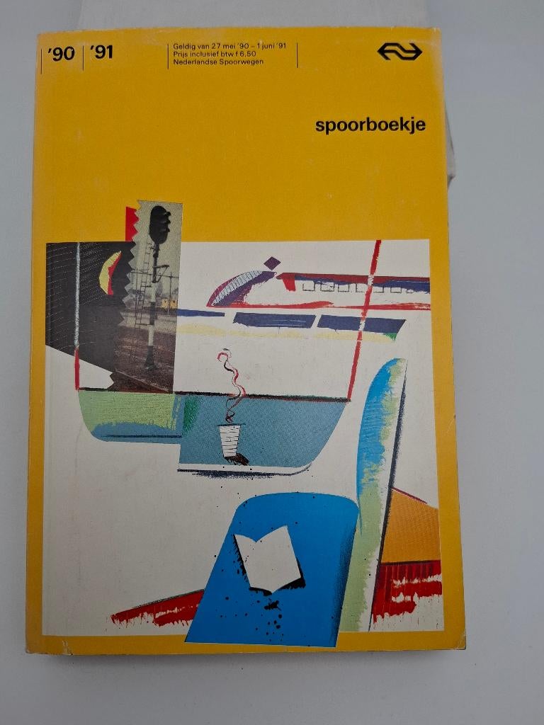 spoorboekje NS 1990-1991, Verzamelen, Spoorwegen en Tramwegen, Verzenden, Gebruikt, Trein, Boek of Tijdschrift