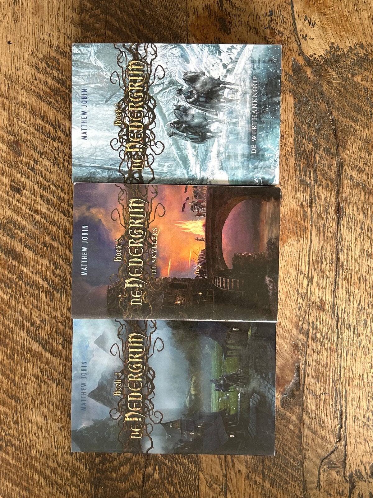 De Nedergrim Boek 1, 2 en 3 - Matthew Jobin, Boeken, Fantasy, Zo goed als nieuw, Ophalen of Verzenden