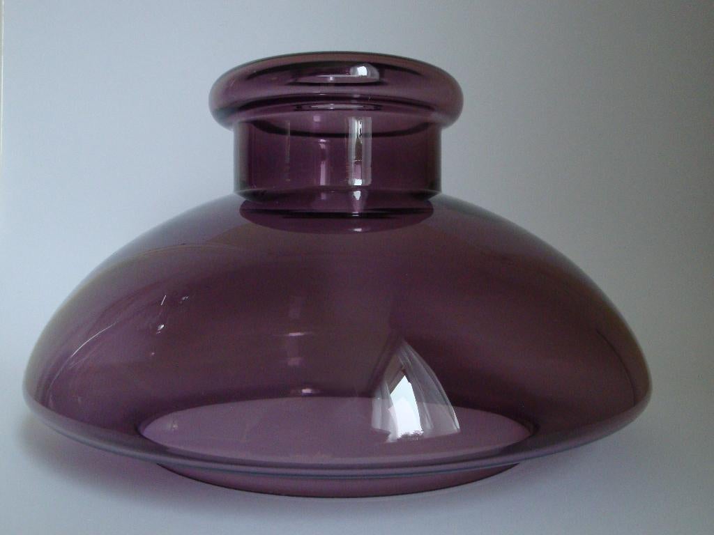 60 lampenkap doria leuchten, helder amethyst glas space age., Ophalen of Verzenden, Zo goed als nieuw, Overige vormen