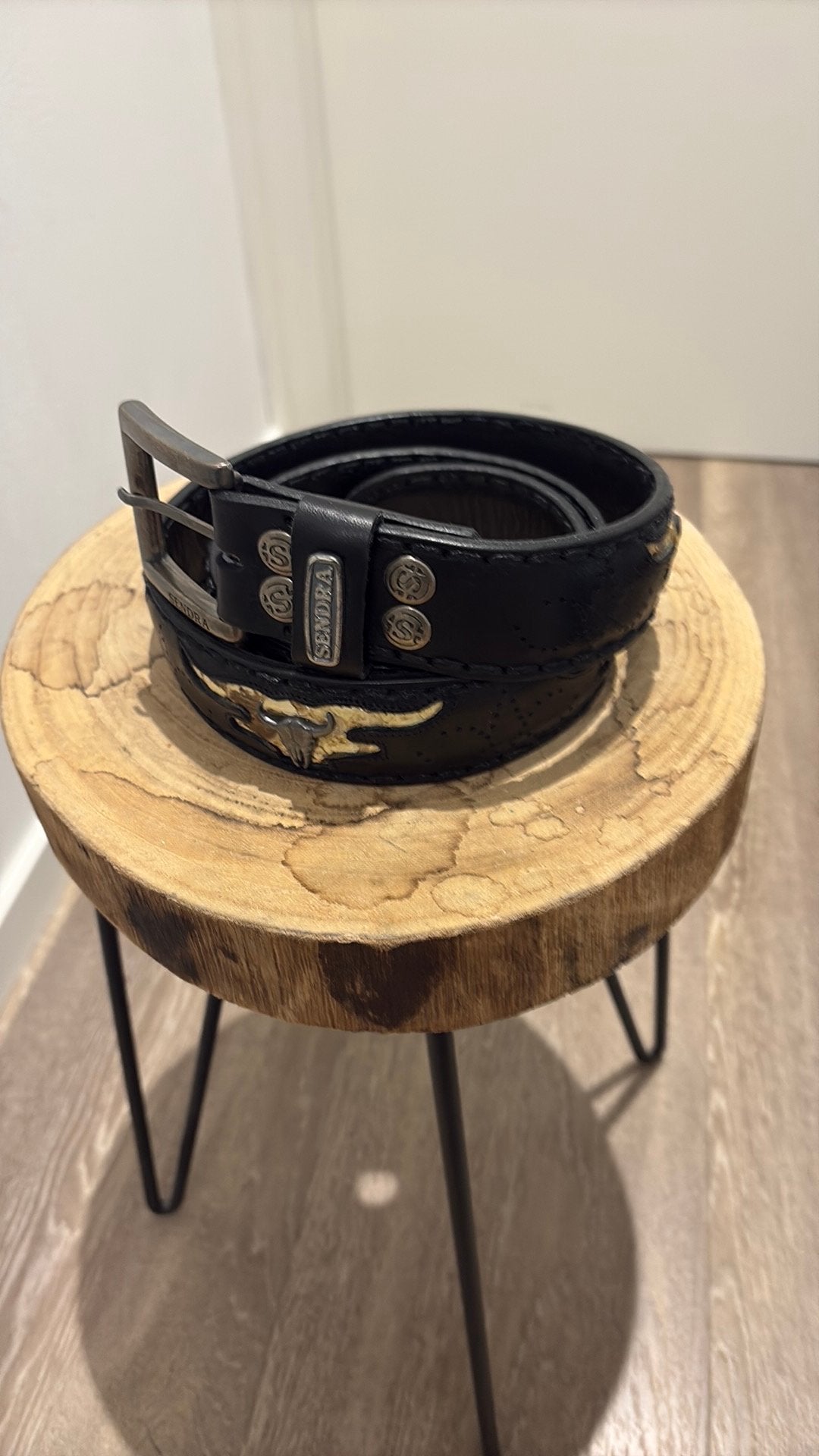 Sendra riem zwart met python en mt 95 geschikt tm taille 110, 95 tot 105 cm, Verzenden, Zwart, Zo goed als nieuw