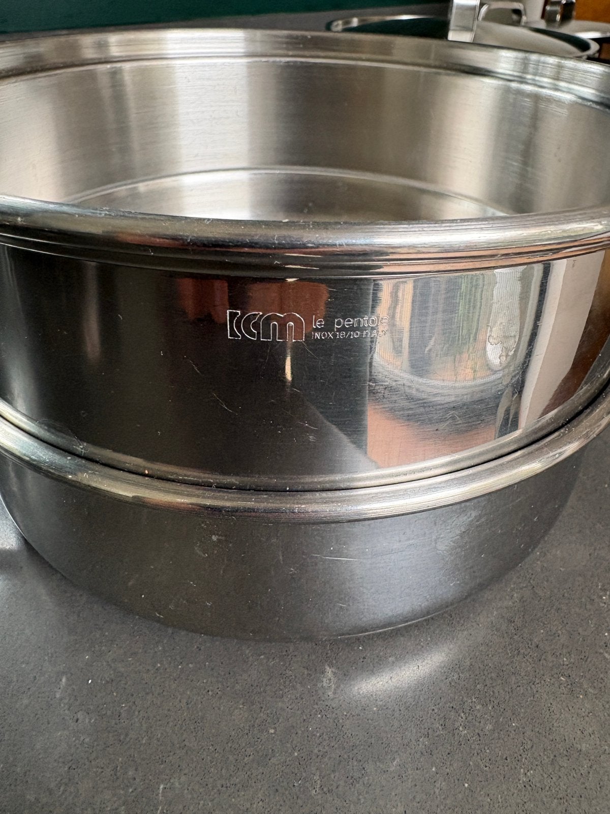 Stoompan van ICM le Pentole inox 18/10 italy, Huis en Inrichting, Keuken | Potten en Pannen, Ophalen of Verzenden, Zo goed als nieuw