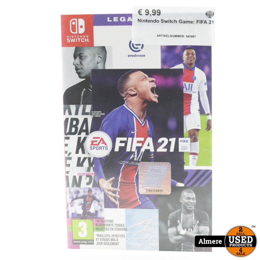 Nintendo Switch Game: FIFA 21, Spelcomputers en Games, Spelcomputers | Nintendo Switch, Gebruikt