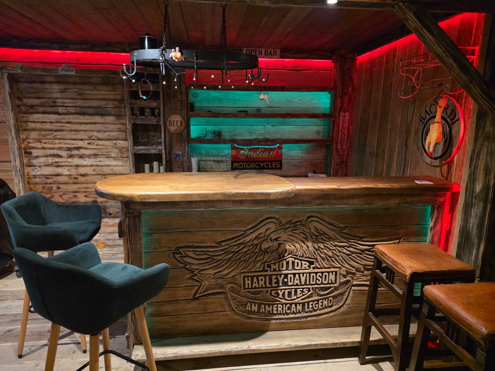 Harley Davidson bar mancave cafe, Ophalen of Verzenden, Zo goed als nieuw