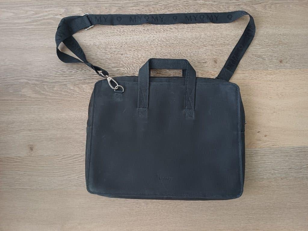 Myomy laptoptas, echt leder, zwart, NIEUW!!!!, Ophalen of Verzenden, Nieuw, Zwart, Overige typen