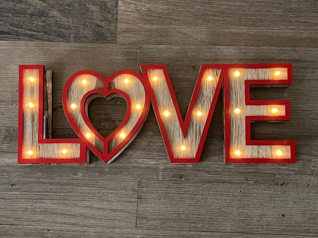 LOVE met verlichting NIEUW, Ophalen of Verzenden, Nieuw