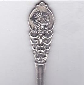 Suikerlepel Dessertlepel ANB 1953 60000. 73 jaar oud., Verzilverd, Ophalen of Verzenden, Zo goed als nieuw, Metaal