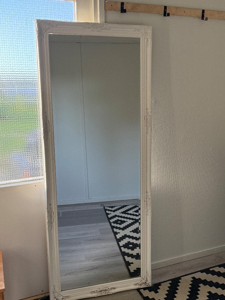 Grote sierlijke passpiegel - Brocante & Hotelchique, Huis en Inrichting, Woonaccessoires | Spiegels, Ophalen, Gebruikt, 150 tot 200 cm