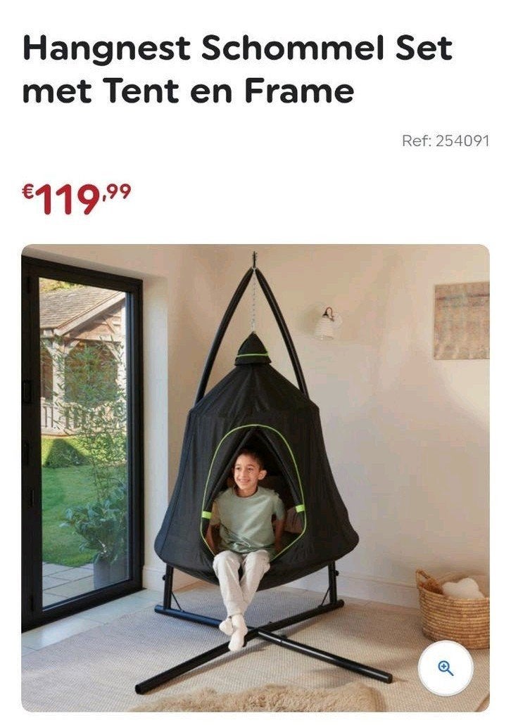 Nieuwe Hangnest Schommel Set met Tent en Frame, Ophalen