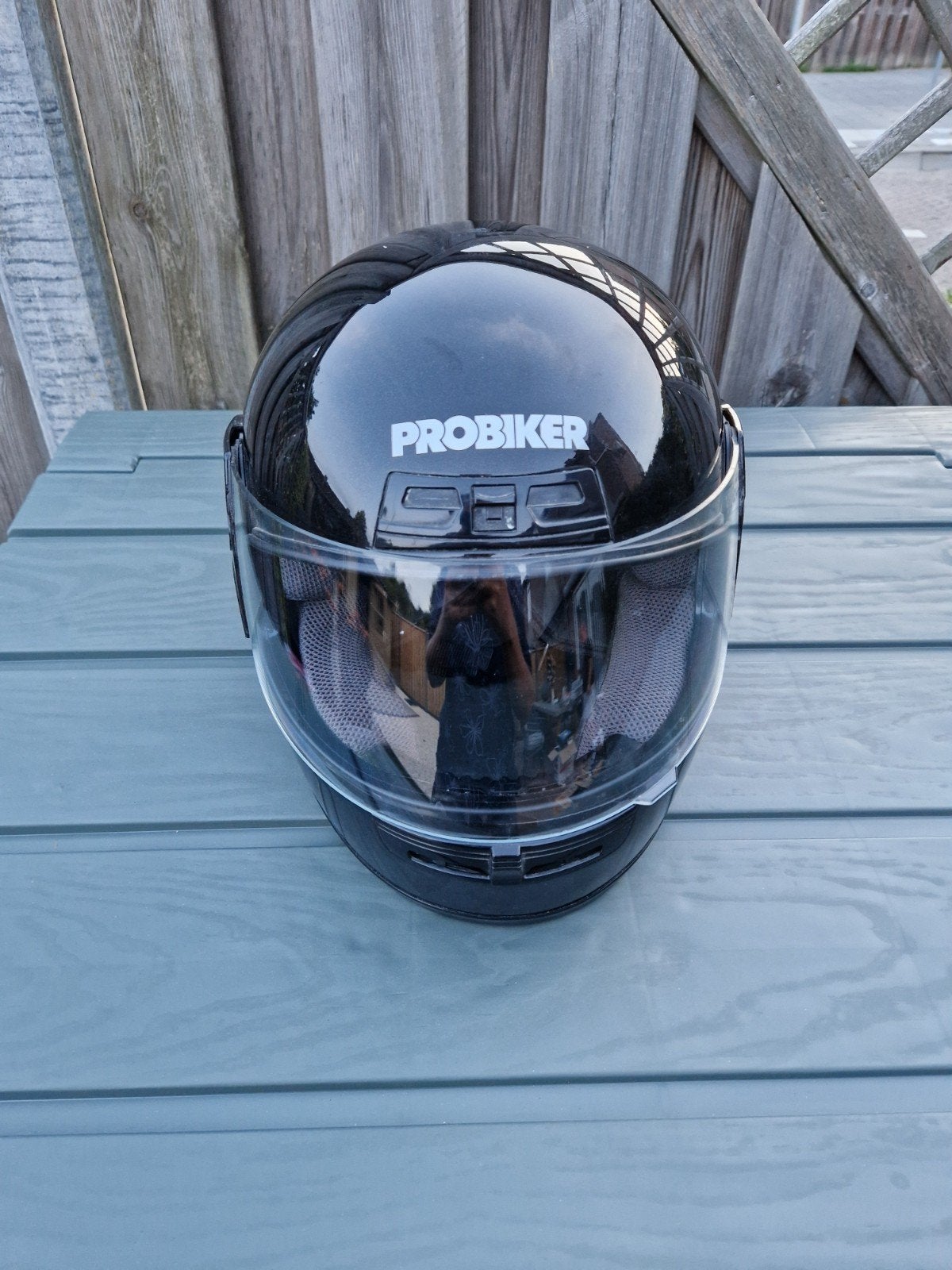 Probiker helm, zwart, maat M (57cm), Motoren, Overige merken, M, Dames, Ophalen of Verzenden