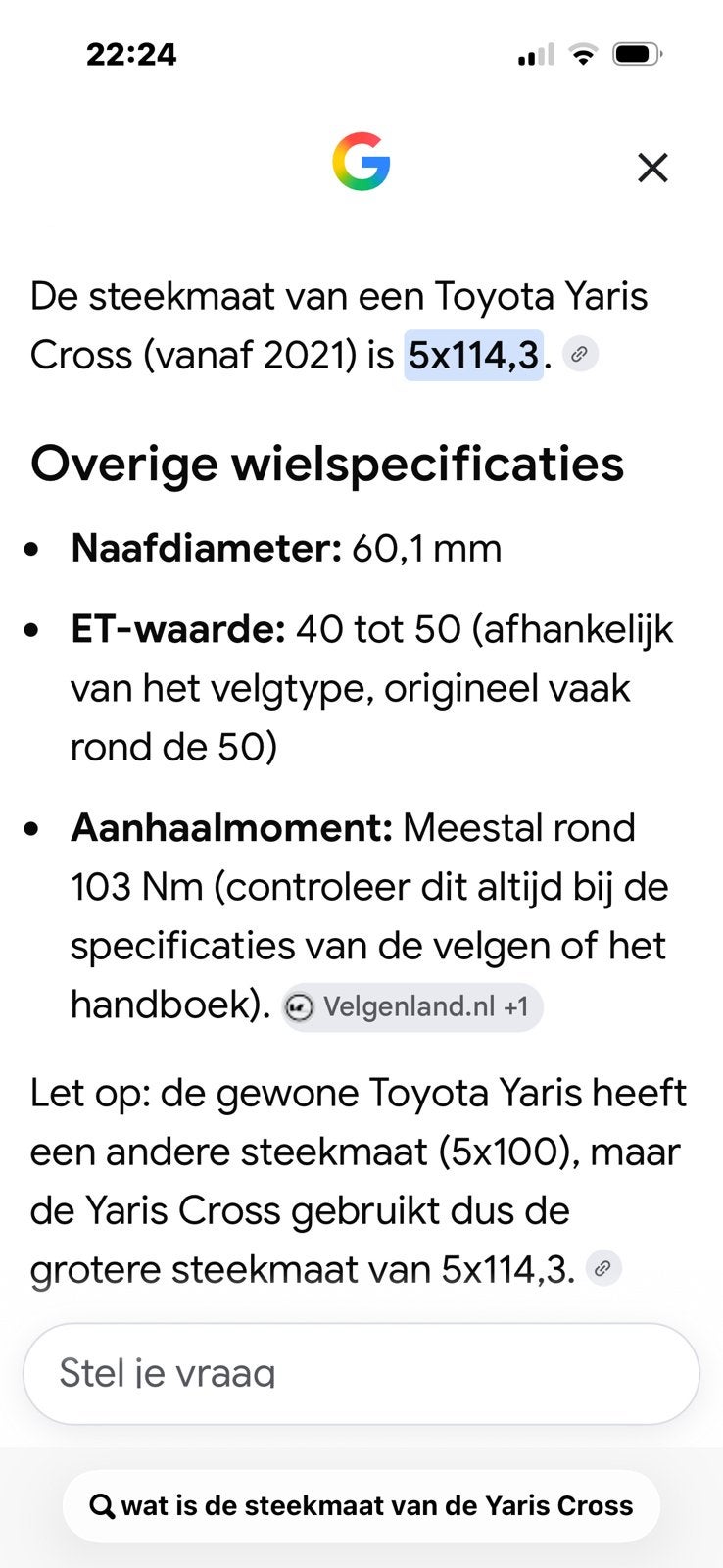 Gezocht 🔴17 inch wiel met band voor Yaris Cross 2026, Ophalen of Verzenden