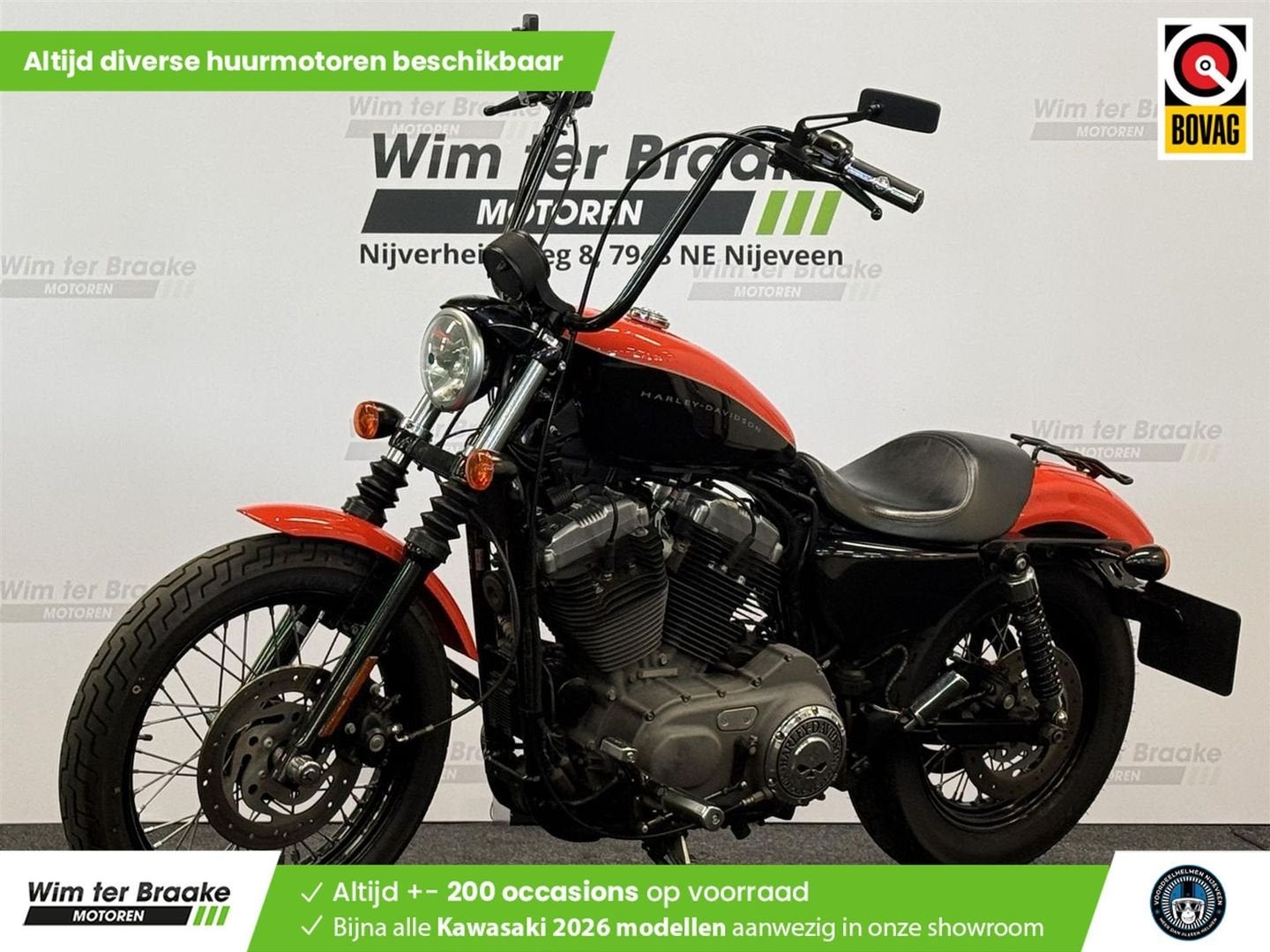 Harley Davidson XL 1200 N Nightster (bj 2008) 34,758 km, Motoren, 2 cilinders, HARLEY-DAVIDSON, Bedrijf, Onbekend