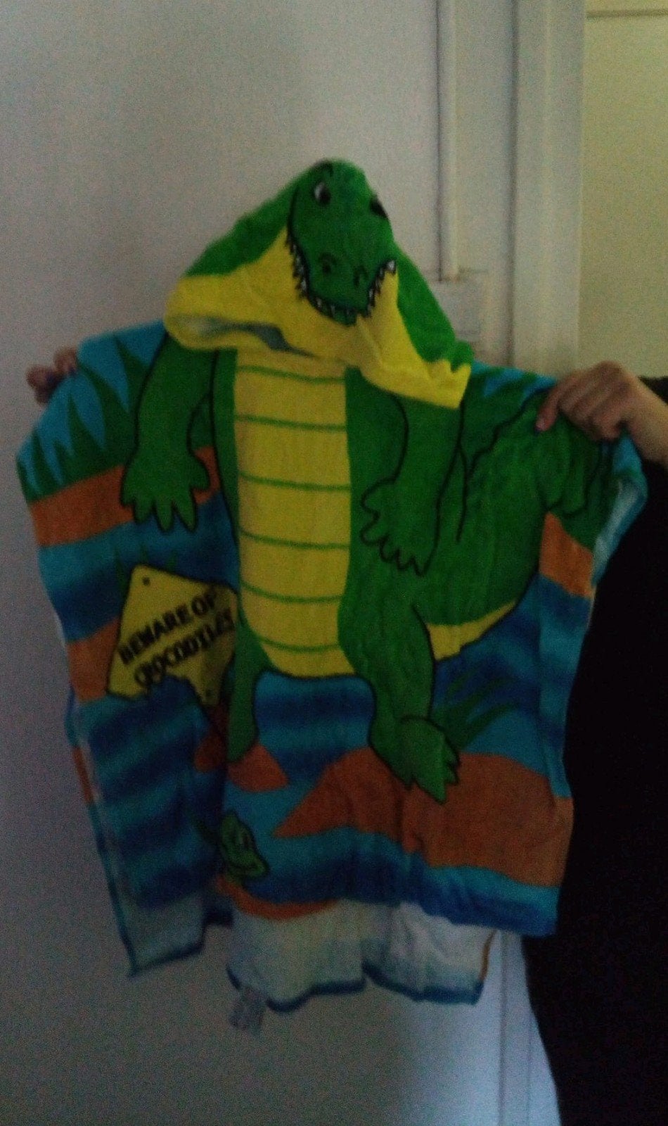 Kinder poncho krokodil, Ophalen of Verzenden, Zo goed als nieuw, One size, Zwem-accessoire